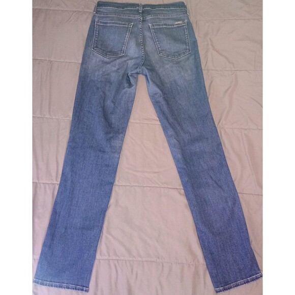 Eddie Bauer Jeans Women 6 Blue Denim Slightly Curvy Slim Straight Leg Stretch - Picture 2 of 8